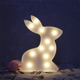 Rabbit Shaped Night Lamp Contemporary Plastic Baby Bedroom LED Nightstand Light Clearhalo 'Night Lights' 'Wall Lights' Lighting' 2018024