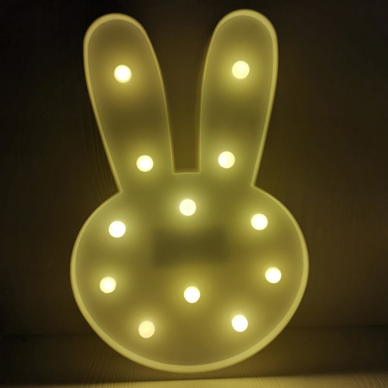 Fruit and Animal Baby Room Night Light Plastic LED Minimalist Nightstand Lighting White Clearhalo 'Night Lights' 'Wall Lights' Lighting' 2018052