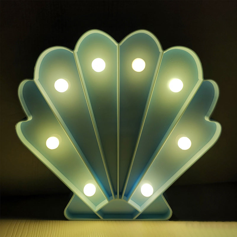 Simple Animal Nightstand Lighting Plastic Children Bedroom LED Night Lamp Blue C Clearhalo 'Night Lights' 'Wall Lights' Lighting' 2018087