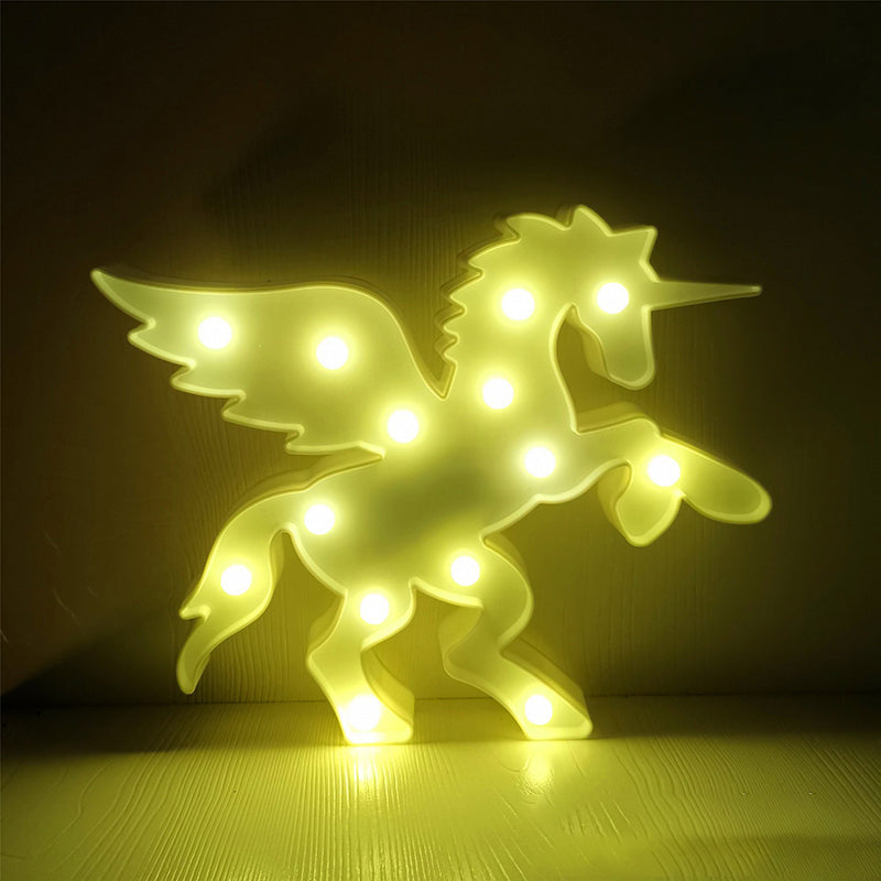 Simple Animal Nightstand Lighting Plastic Children Bedroom LED Night Lamp White B Clearhalo 'Night Lights' 'Wall Lights' Lighting' 2018091
