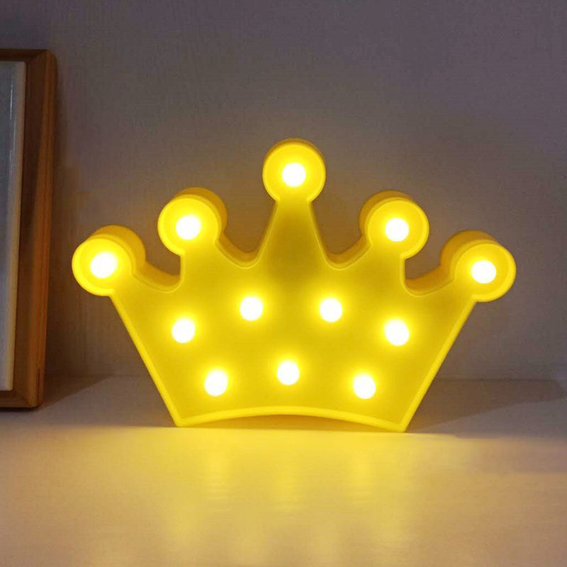 Girls Element Plastic Night Lamp Contemporary Battery Operated LED Nightstand Light Yellow Clearhalo 'Night Lights' 'Wall Lights' Lighting' 2018116