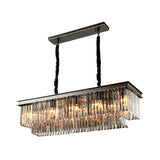 Black Island Lighting Rural Beveled Crystal Tiered Geometry Suspension Pendant Light for Dining Room Clearhalo 'Ceiling Lights' 'Chandeliers' Lighting' options 2018184