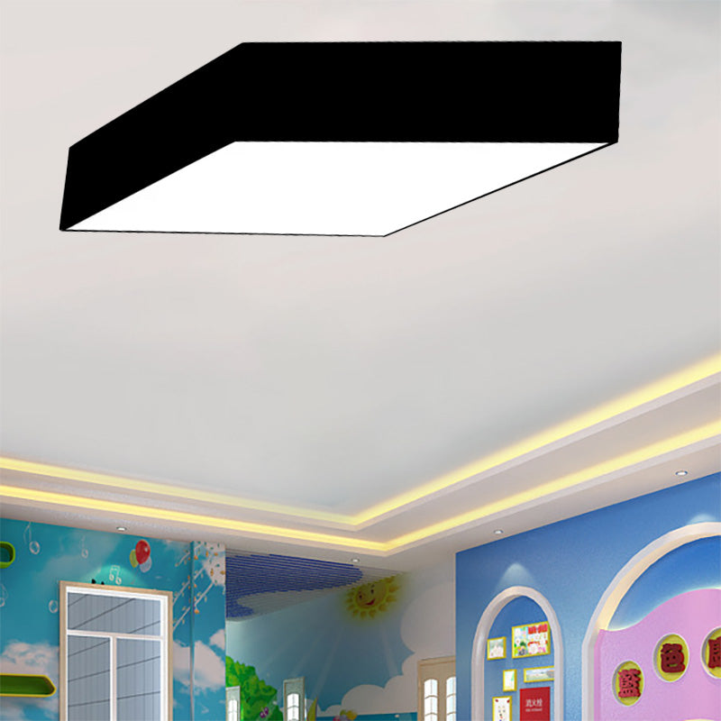 Rhombus Ceiling Mount Light Modern Acrylic LED Ceiling Lamp in Black/White/Red/Yellow/Green for Kindergarten Clearhalo 'Ceiling Lights' 'Close To Ceiling Lights' 'Close to ceiling' 'Flush mount' Lighting' 201996