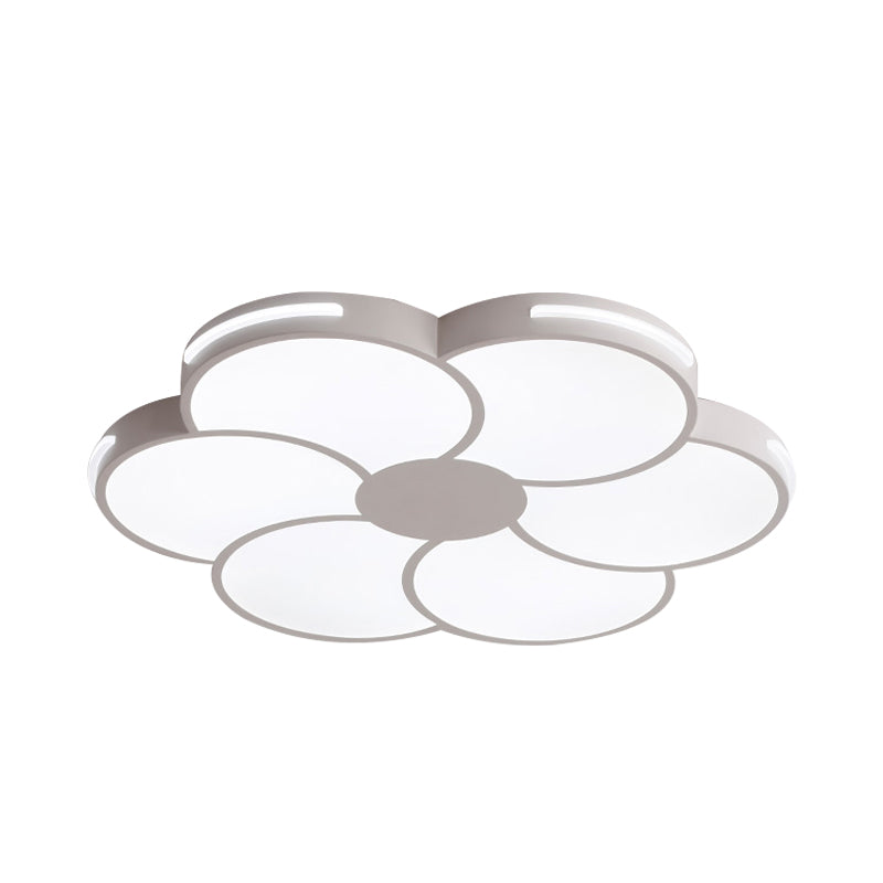 Flower Shade Hallway LED Flush Mount Acrylic Macron Style Flush Mount Light Fixtures in White Clearhalo 'Ceiling Lights' 'Close To Ceiling Lights' 'Close to ceiling' 'Flush mount' Lighting' 202029