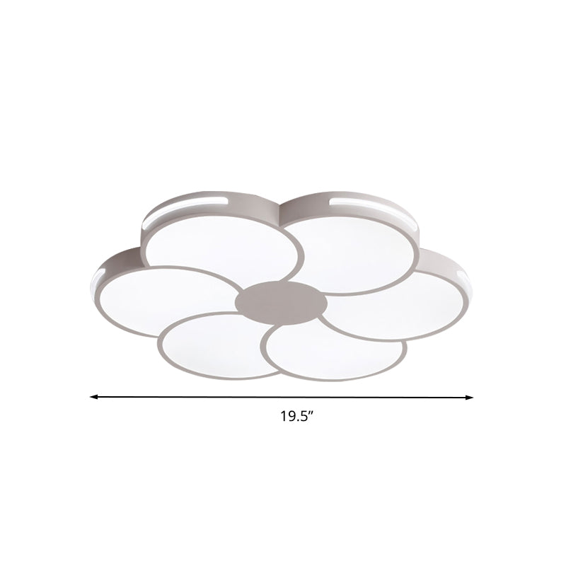 Flower Shade Hallway LED Flush Mount Acrylic Macron Style Flush Mount Light Fixtures in White Clearhalo 'Ceiling Lights' 'Close To Ceiling Lights' 'Close to ceiling' 'Flush mount' Lighting' 202030