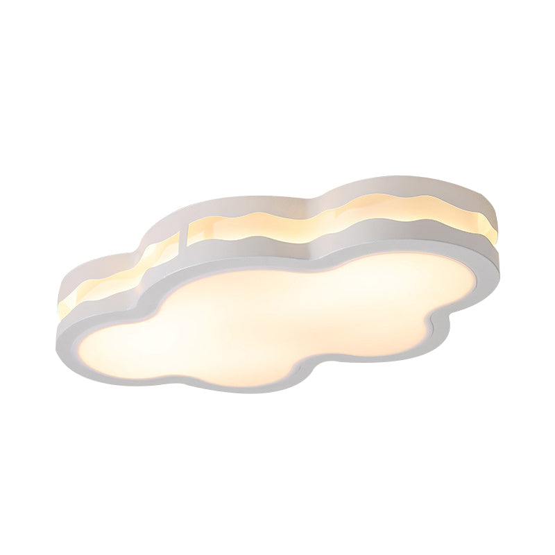 Cartoon Style Clouds Flush mount Light Acrylic Ceiling Fixture in White for Children's Room Clearhalo 'Ceiling Lights' 'Close To Ceiling Lights' 'Close to ceiling' 'Flush mount' Lighting' 202083