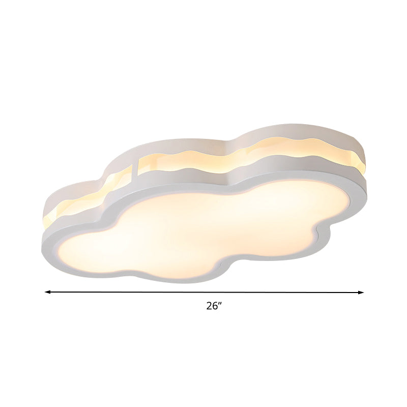 Cartoon Style Clouds Flush mount Light Acrylic Ceiling Fixture in White for Children's Room Clearhalo 'Ceiling Lights' 'Close To Ceiling Lights' 'Close to ceiling' 'Flush mount' Lighting' 202085