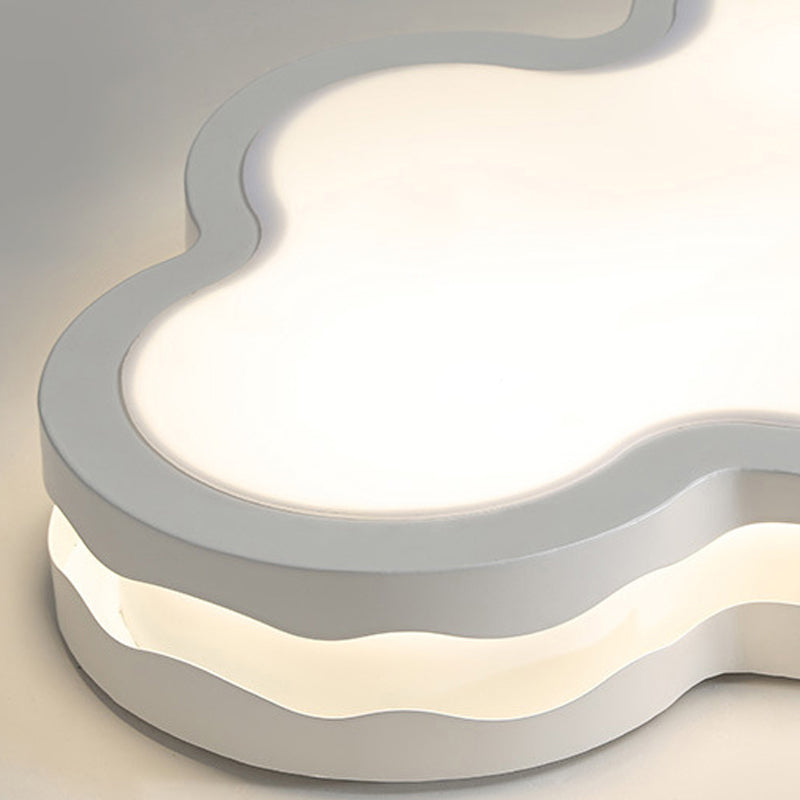 Cartoon Style Clouds Flush mount Light Acrylic Ceiling Fixture in White for Children's Room Clearhalo 'Ceiling Lights' 'Close To Ceiling Lights' 'Close to ceiling' 'Flush mount' Lighting' 202086