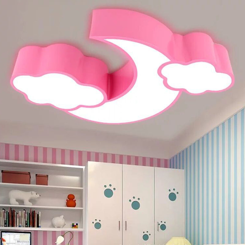 Acrylic Cloud-Themed Ceiling Light Cartoon Flush Mount Ceiling Light for for Classroom Child's Bedroom Clearhalo 'Ceiling Lights' 'Close To Ceiling Lights' 'Close to ceiling' 'Flush mount' Lighting' 202378