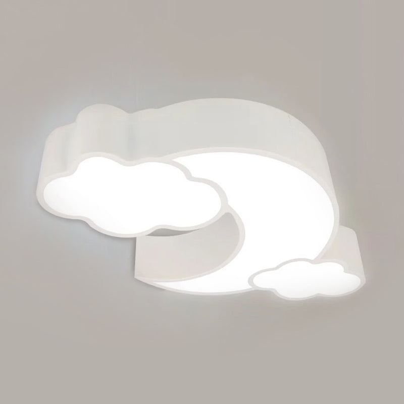 Acrylic Cloud-Themed Ceiling Light Cartoon Flush Mount Ceiling Light for for Classroom Child's Bedroom Clearhalo 'Ceiling Lights' 'Close To Ceiling Lights' 'Close to ceiling' 'Flush mount' Lighting' 202381