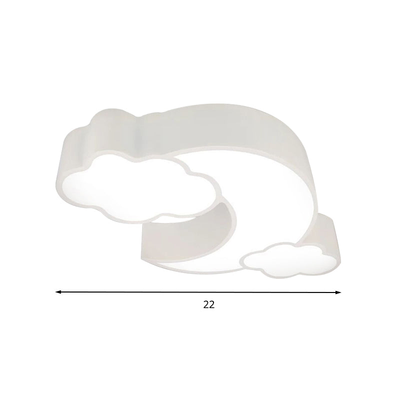 Acrylic Cloud-Themed Ceiling Light Cartoon Flush Mount Ceiling Light for for Classroom Child's Bedroom Clearhalo 'Ceiling Lights' 'Close To Ceiling Lights' 'Close to ceiling' 'Flush mount' Lighting' 202383