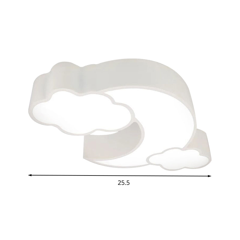 Acrylic Cloud-Themed Ceiling Light Cartoon Flush Mount Ceiling Light for for Classroom Child's Bedroom Clearhalo 'Ceiling Lights' 'Close To Ceiling Lights' 'Close to ceiling' 'Flush mount' Lighting' 202384