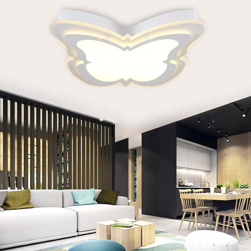 Cartoon Flush Mount Ceiling Fixture with Butterfly Acrylic Ceiling Light Fixture for Kindergarten Clearhalo 'Ceiling Lights' 'Close To Ceiling Lights' 'Close to ceiling' 'Flush mount' Lighting' 202389