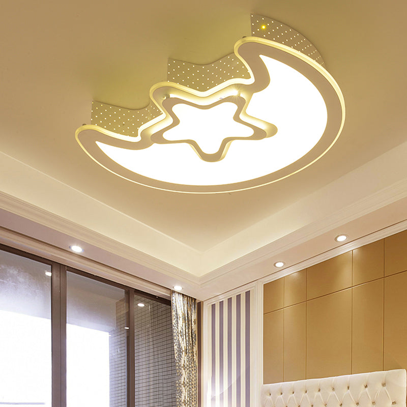 Acrylic Flush Mount Ceiling Light Designer Ceiling Light Fixture in White Clearhalo 'Ceiling Lights' 'Close To Ceiling Lights' 'Close to ceiling' 'Flush mount' Lighting' 202393