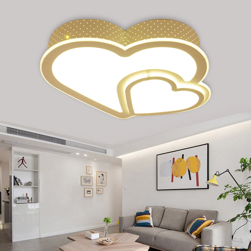 Acrylic Flush Mount Ceiling Light Designer Ceiling Light Fixture in White Clearhalo 'Ceiling Lights' 'Close To Ceiling Lights' 'Close to ceiling' 'Flush mount' Lighting' 202397