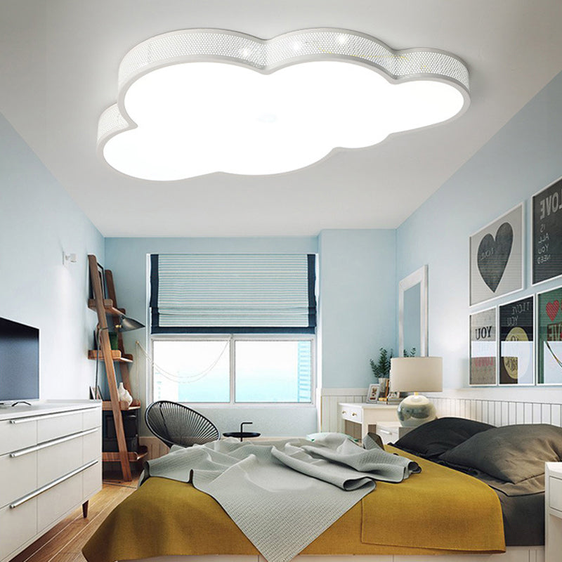 Kid Bedroom Cloud-Themed Ceiling Flush Mount Acrylic Art Deco Flush Mount Ceiling Light White White Clearhalo 'Ceiling Lights' 'Close To Ceiling Lights' 'Close to ceiling' 'Flush mount' Lighting' 202412