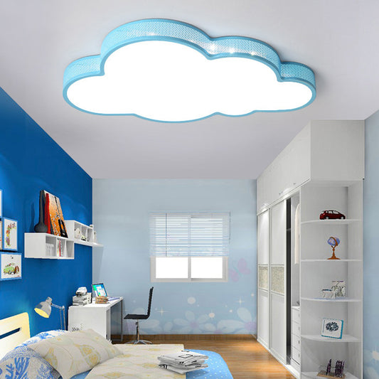 Kid Bedroom Cloud-Themed Ceiling Flush Mount Acrylic Art Deco Flush Mount Ceiling Light Blue White Clearhalo 'Ceiling Lights' 'Close To Ceiling Lights' 'Close to ceiling' 'Flush mount' Lighting' 202416