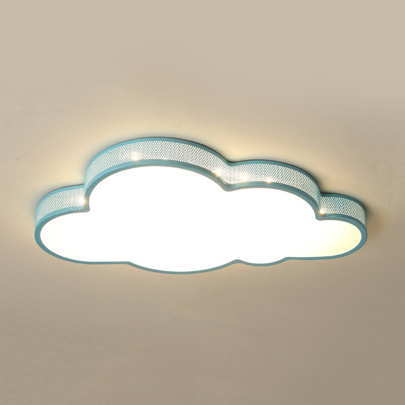 Kid Bedroom Cloud-Themed Ceiling Flush Mount Acrylic Art Deco Flush Mount Ceiling Light Blue Warm Clearhalo 'Ceiling Lights' 'Close To Ceiling Lights' 'Close to ceiling' 'Flush mount' Lighting' 202417