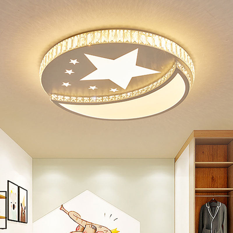 Twisting Flush Mount Lighting Simple Acrylic LED Bedroom Ceiling Light Fixture with Clear Crystal Trim Clear E Clearhalo 'Ceiling Lights' 'Close To Ceiling Lights' 'Close to ceiling' 'Flush mount' Lighting' 2024414