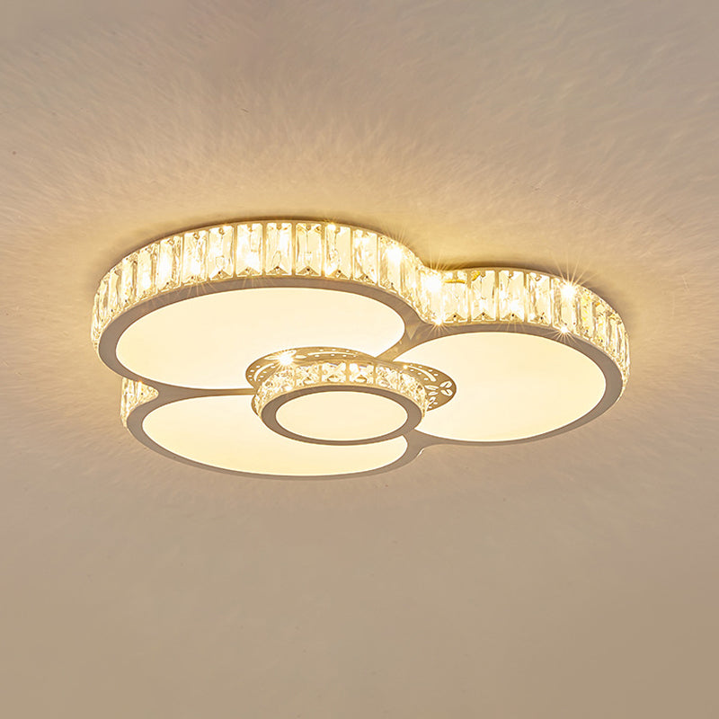 Twisting Flush Mount Lighting Simple Acrylic LED Bedroom Ceiling Light Fixture with Clear Crystal Trim Clearhalo 'Ceiling Lights' 'Close To Ceiling Lights' 'Close to ceiling' 'Flush mount' Lighting' 2024421