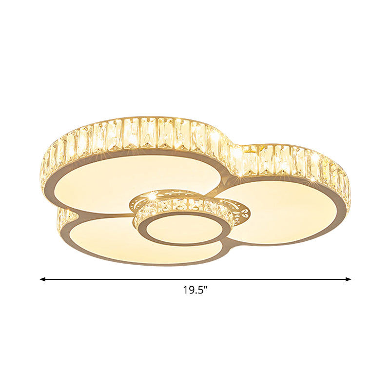 Twisting Flush Mount Lighting Simple Acrylic LED Bedroom Ceiling Light Fixture with Clear Crystal Trim Clearhalo 'Ceiling Lights' 'Close To Ceiling Lights' 'Close to ceiling' 'Flush mount' Lighting' 2024422