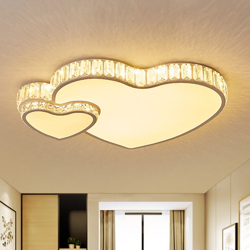 Twisting Flush Mount Lighting Simple Acrylic LED Bedroom Ceiling Light Fixture with Clear Crystal Trim Clear C Clearhalo 'Ceiling Lights' 'Close To Ceiling Lights' 'Close to ceiling' 'Flush mount' Lighting' 2024423