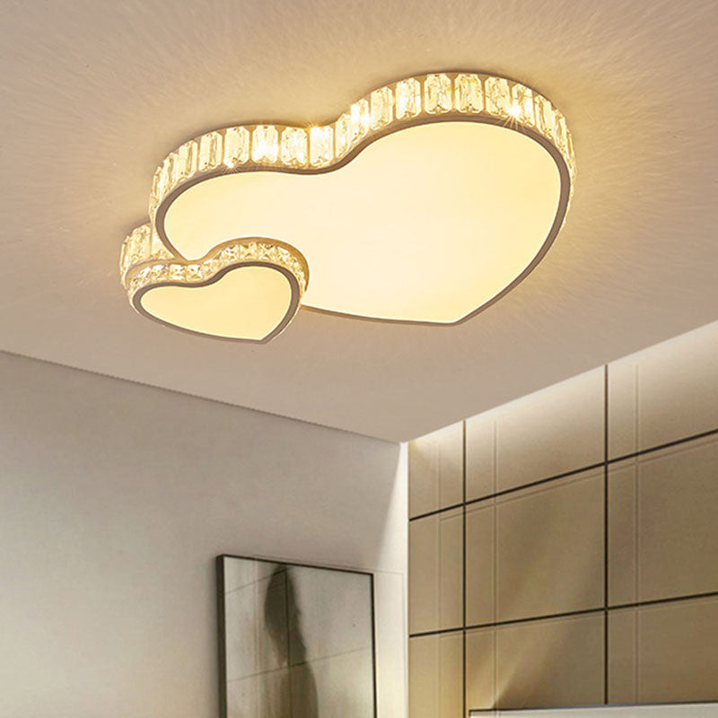 Twisting Flush Mount Lighting Simple Acrylic LED Bedroom Ceiling Light Fixture with Clear Crystal Trim Clearhalo 'Ceiling Lights' 'Close To Ceiling Lights' 'Close to ceiling' 'Flush mount' Lighting' 2024424