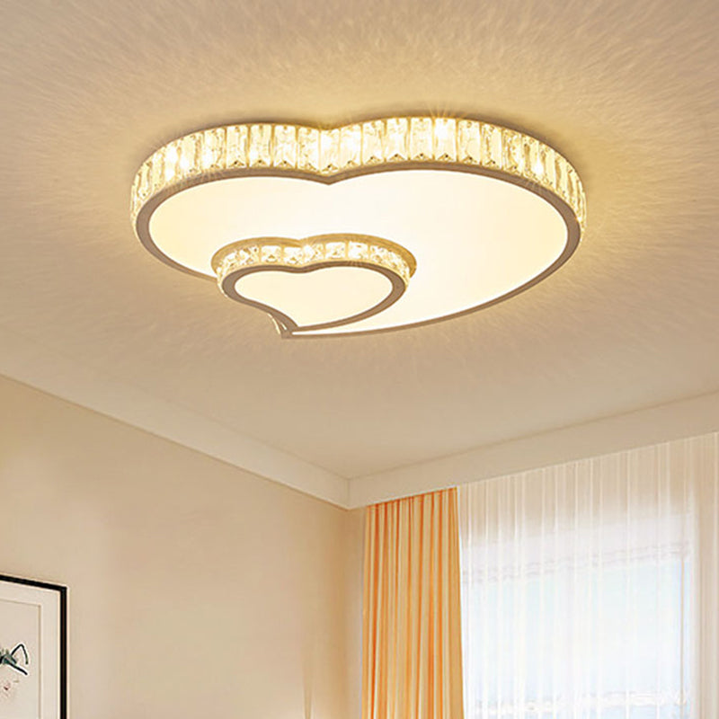 Twisting Flush Mount Lighting Simple Acrylic LED Bedroom Ceiling Light Fixture with Clear Crystal Trim Clear D Clearhalo 'Ceiling Lights' 'Close To Ceiling Lights' 'Close to ceiling' 'Flush mount' Lighting' 2024428