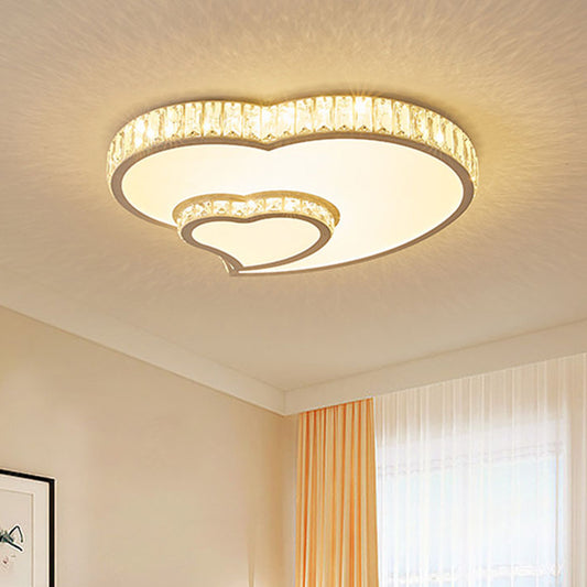 Twisting Flush Mount Lighting Simple Acrylic LED Bedroom Ceiling Light Fixture with Clear Crystal Trim Clear D Clearhalo 'Ceiling Lights' 'Close To Ceiling Lights' 'Close to ceiling' 'Flush mount' Lighting' 2024428