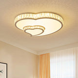 Twisting Flush Mount Lighting Simple Acrylic LED Bedroom Ceiling Light Fixture with Clear Crystal Trim Clear D Clearhalo 'Ceiling Lights' 'Close To Ceiling Lights' 'Close to ceiling' 'Flush mount' Lighting' 2024428