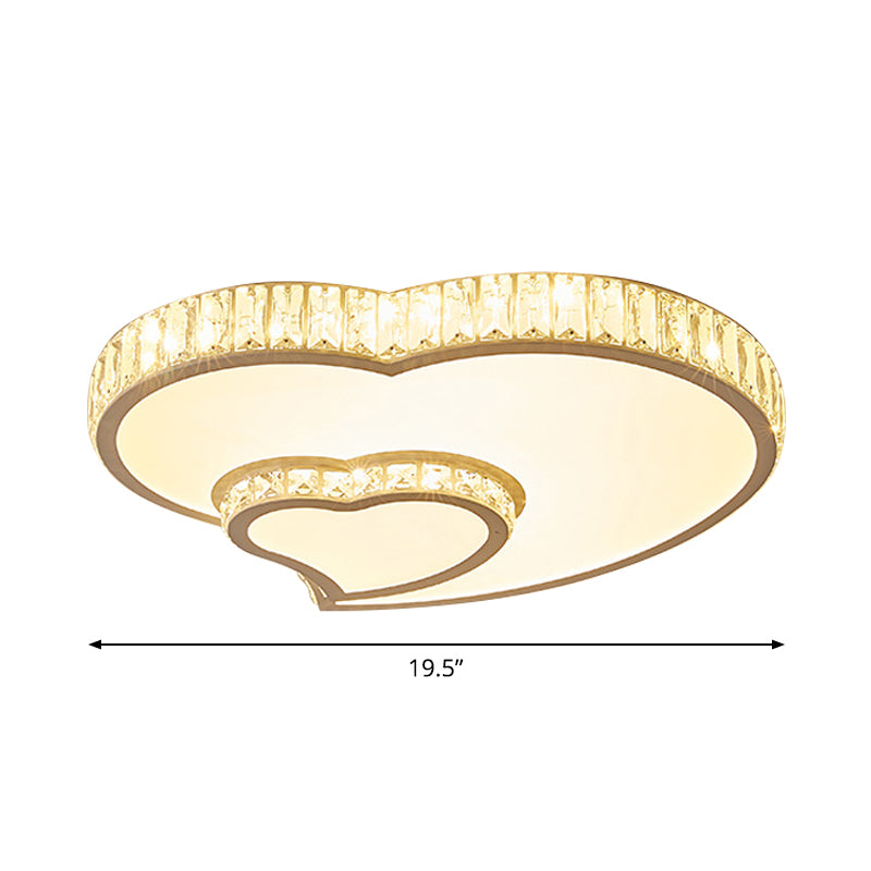 Twisting Flush Mount Lighting Simple Acrylic LED Bedroom Ceiling Light Fixture with Clear Crystal Trim Clearhalo 'Ceiling Lights' 'Close To Ceiling Lights' 'Close to ceiling' 'Flush mount' Lighting' 2024432