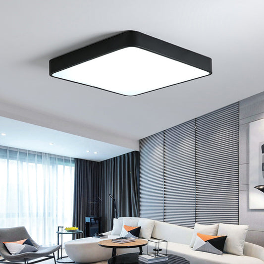 Square Flush Mount Lamp Modern Style LED Acrylic Ceiling Flush for Bedroom Black Clearhalo 'Ceiling Lights' 'Close To Ceiling Lights' 'Close to ceiling' 'Flush mount' Lighting' 2024603