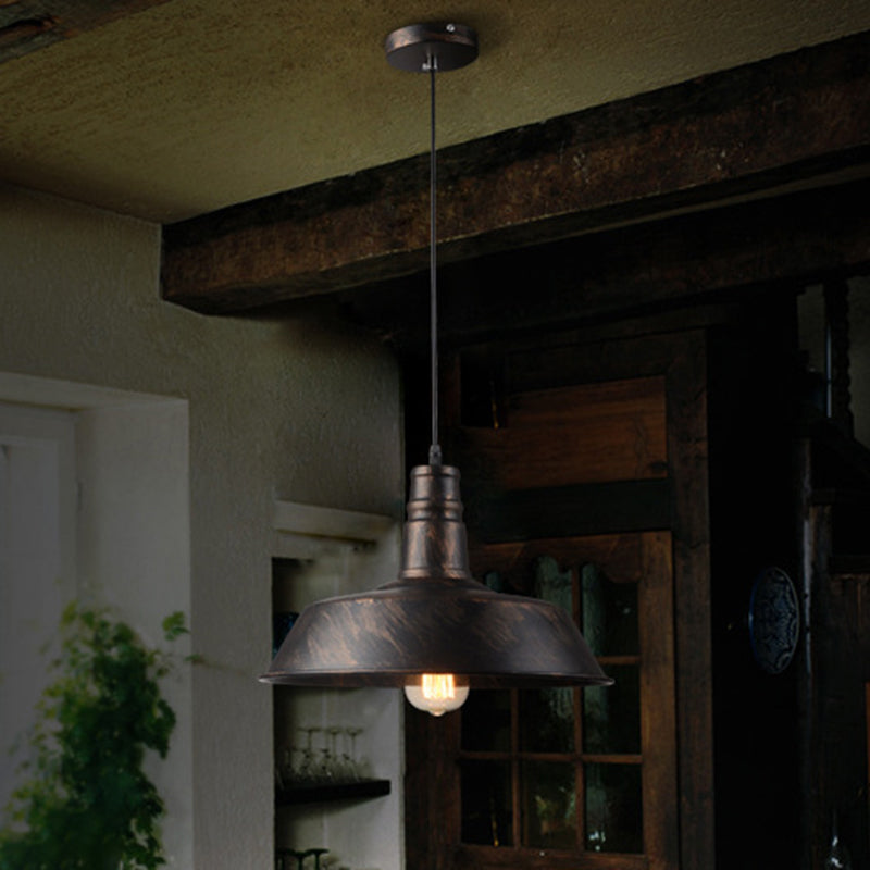 Metallic Hanging Pendant Light Barn Shade 1 Head Industrial Down Lighting for Kitchen Clearhalo 'Art Deco Pendants' 'Cast Iron' 'Ceiling Lights' 'Ceramic' 'Crystal' 'Industrial Pendants' 'Industrial' 'Metal' 'Middle Century Pendants' 'Pendant Lights' 'Pendants' 'Tiffany' Lighting' 2024723