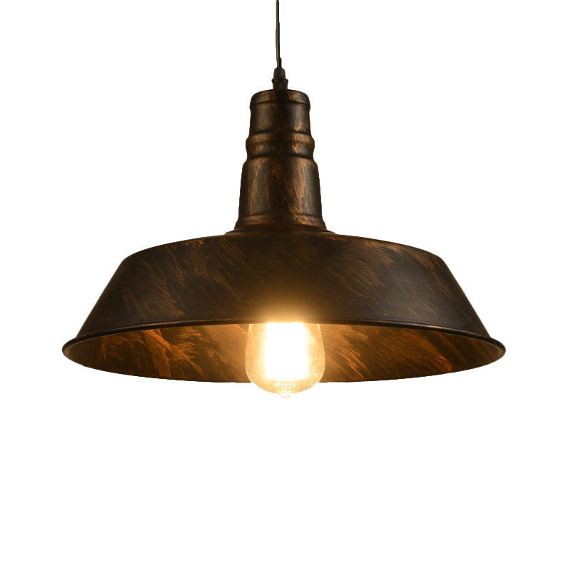 Metallic Hanging Pendant Light Barn Shade 1 Head Industrial Down Lighting for Kitchen Clearhalo 'Art Deco Pendants' 'Cast Iron' 'Ceiling Lights' 'Ceramic' 'Crystal' 'Industrial Pendants' 'Industrial' 'Metal' 'Middle Century Pendants' 'Pendant Lights' 'Pendants' 'Tiffany' Lighting' 2024724