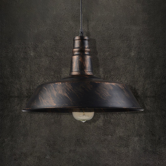 Metallic Hanging Pendant Light Barn Shade 1 Head Industrial Down Lighting for Kitchen Clearhalo 'Art Deco Pendants' 'Cast Iron' 'Ceiling Lights' 'Ceramic' 'Crystal' 'Industrial Pendants' 'Industrial' 'Metal' 'Middle Century Pendants' 'Pendant Lights' 'Pendants' 'Tiffany' Lighting' 2024725