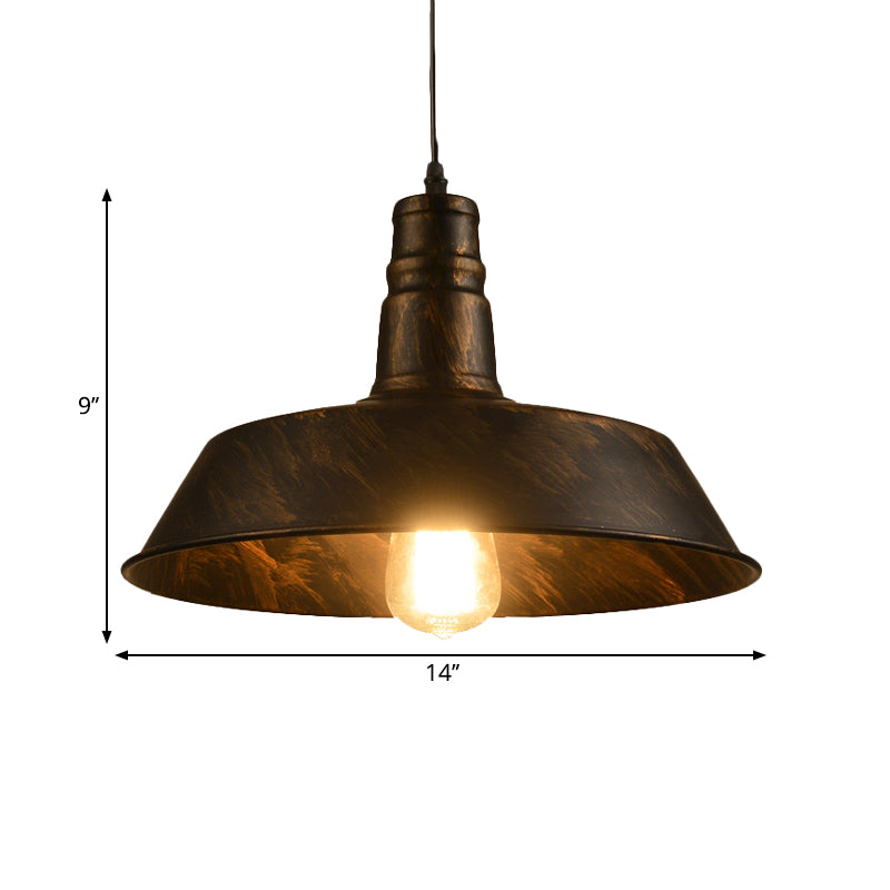 Metallic Hanging Pendant Light Barn Shade 1 Head Industrial Down Lighting for Kitchen Clearhalo 'Art Deco Pendants' 'Cast Iron' 'Ceiling Lights' 'Ceramic' 'Crystal' 'Industrial Pendants' 'Industrial' 'Metal' 'Middle Century Pendants' 'Pendant Lights' 'Pendants' 'Tiffany' Lighting' 2024727