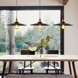 Black 1 Light Pendant Light Fixture Farmhouse Metal Wide Flare Ceiling Suspension Lamp Clearhalo 'Art Deco Pendants' 'Black' 'Cast Iron' 'Ceiling Lights' 'Ceramic' 'Crystal' 'Industrial Pendants' 'Industrial' 'Metal' 'Middle Century Pendants' 'Pendant Lights' 'Pendants' 'Rustic Pendants' 'Tiffany' Lighting' 2024785