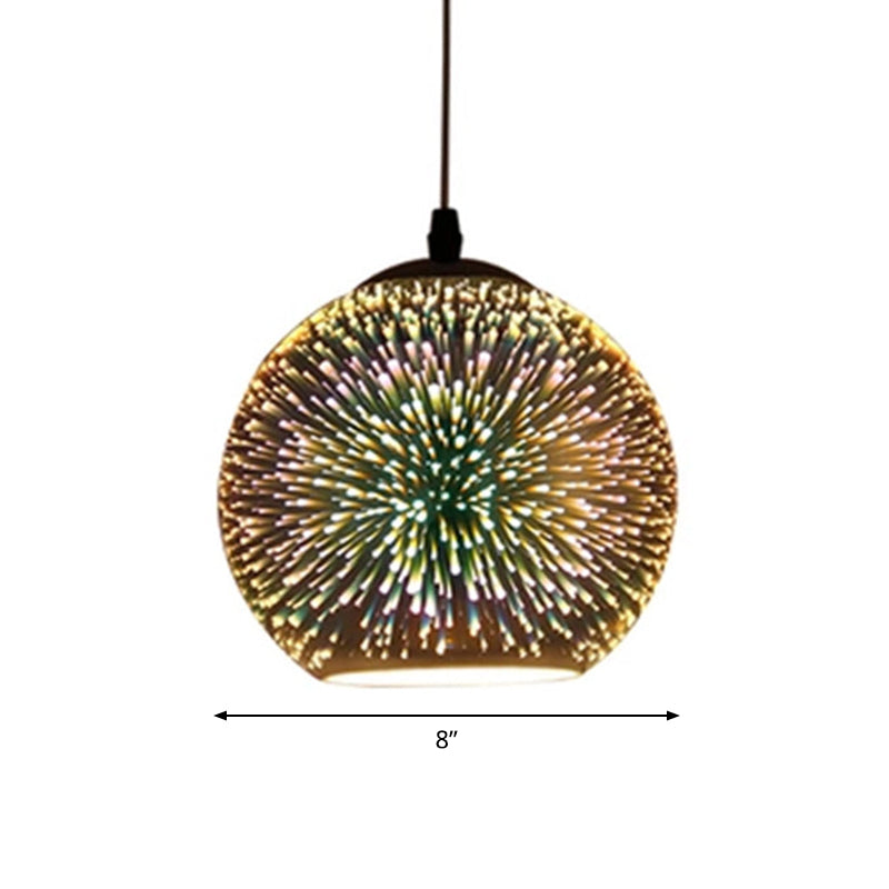 Textured Glass Global Drop Lamp Contemporary 1 Head Pendant Lighting Fixture in Gold Clearhalo 'Ceiling Lights' 'Glass shade' 'Glass' 'Modern Pendants' 'Modern' 'Pendant Lights' 'Pendants' Lighting' 2025096