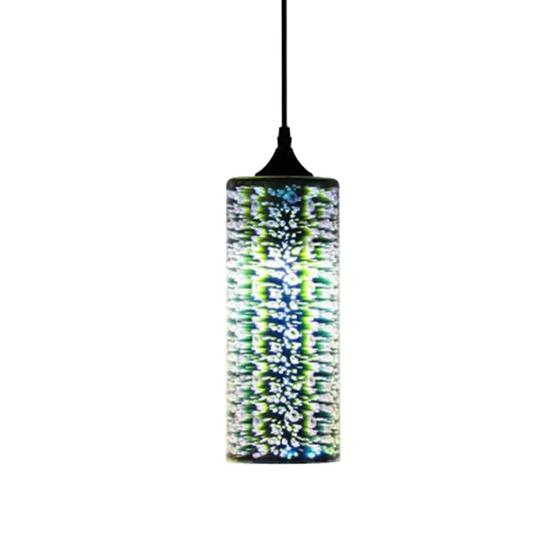 3D Glass Geometry Drop Pendant Modernist 1-Light Pendulum Light for Living Room Multi-Color F Clearhalo 'Ceiling Lights' 'Glass shade' 'Glass' 'Modern Pendants' 'Modern' 'Pendant Lights' 'Pendants' Lighting' 2025132