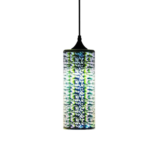 3D Glass Geometry Drop Pendant Modernist 1-Light Pendulum Light for Living Room Multi-Color F Clearhalo 'Ceiling Lights' 'Glass shade' 'Glass' 'Modern Pendants' 'Modern' 'Pendant Lights' 'Pendants' Lighting' 2025132