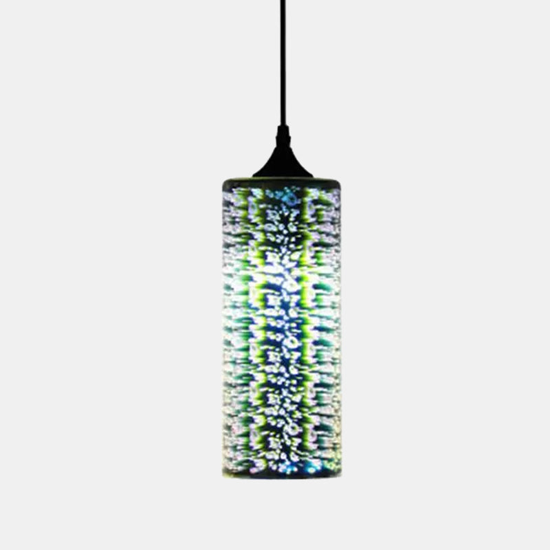 3D Glass Geometry Drop Pendant Modernist 1-Light Pendulum Light for Living Room Clearhalo 'Ceiling Lights' 'Glass shade' 'Glass' 'Modern Pendants' 'Modern' 'Pendant Lights' 'Pendants' Lighting' 2025133