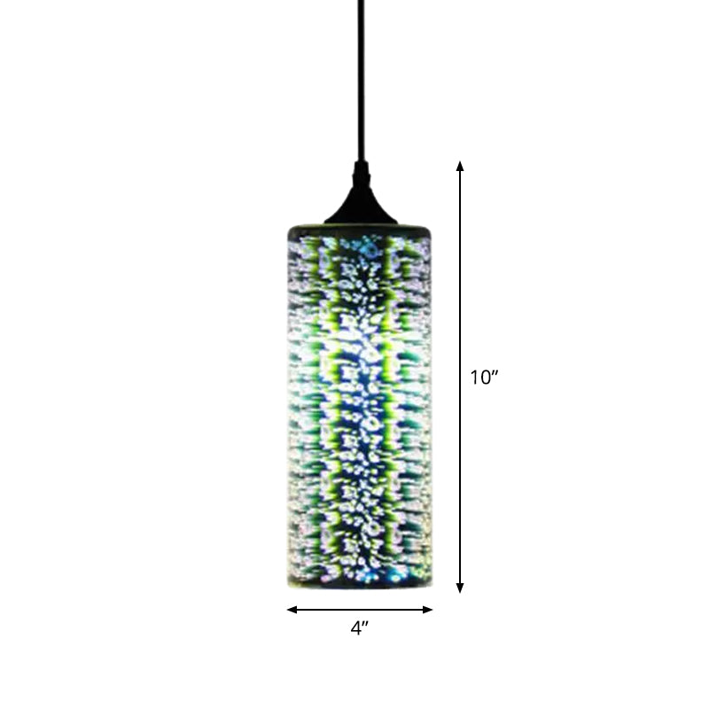 3D Glass Geometry Drop Pendant Modernist 1-Light Pendulum Light for Living Room Clearhalo 'Ceiling Lights' 'Glass shade' 'Glass' 'Modern Pendants' 'Modern' 'Pendant Lights' 'Pendants' Lighting' 2025134