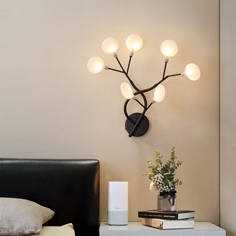 Modern Glowworm Wall Mount Light Fixture Acrylic LED Bedside Wall Lighting Ideas Black Clearhalo 'Cast Iron' 'Glass' 'Industrial' 'Modern wall lights' 'Modern' 'Tiffany' 'Traditional wall lights' 'Wall Lamps & Sconces' 'Wall Lights' Lighting' 2025212