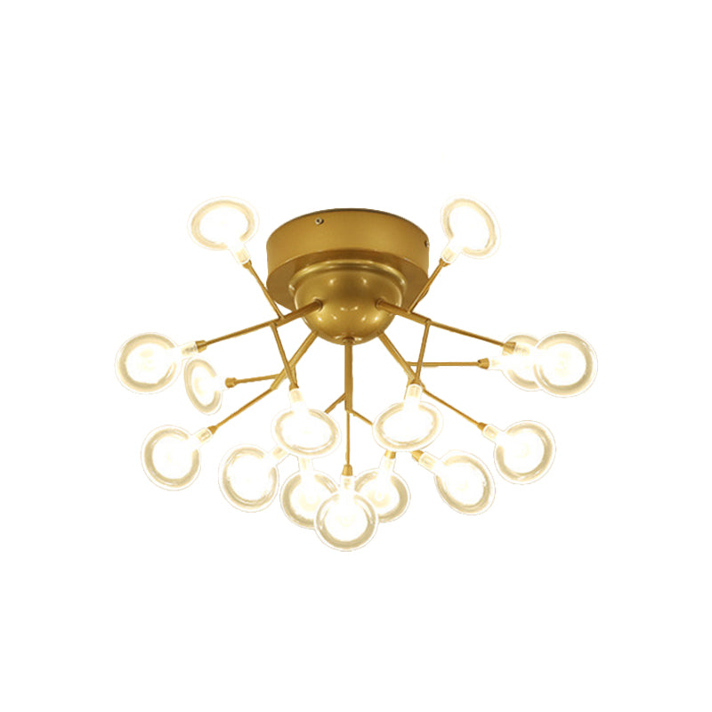 Acrylic Leaf-Shaped Flush Mount Lamp Modern LED Close to Ceiling Lighting for Bedroom 18 Gold Clearhalo 'Ceiling Lights' 'Close To Ceiling Lights' 'Close to ceiling' 'Flush mount' Lighting' 2025321