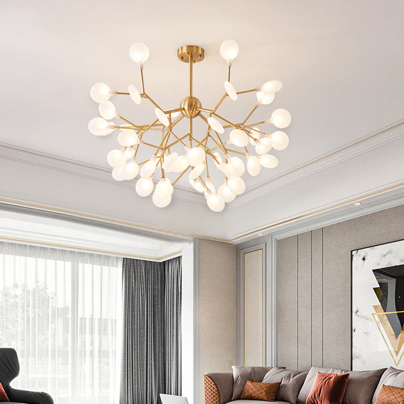 Acrylic Branch Pendant Chandelier Minimalist LED Hanging Ceiling Light in Brass for Living Room Clearhalo 'Ceiling Lights' 'Chandeliers' 'Modern Chandeliers' 'Modern' Lighting' 2026183
