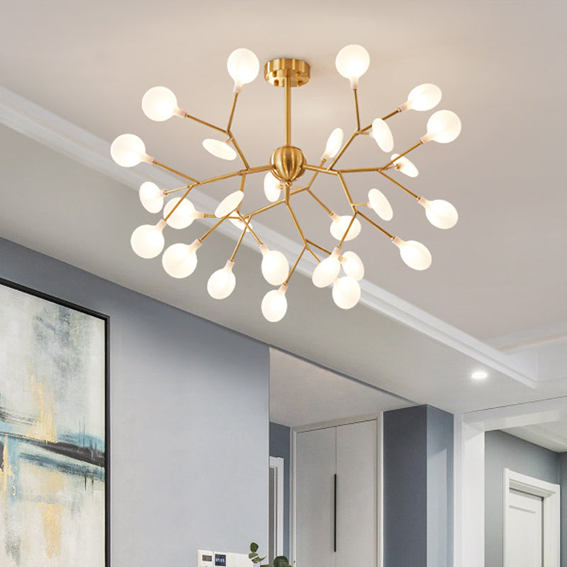 Acrylic Branch Pendant Chandelier Minimalist LED Hanging Ceiling Light in Brass for Living Room Clearhalo 'Ceiling Lights' 'Chandeliers' 'Modern Chandeliers' 'Modern' Lighting' 2026186