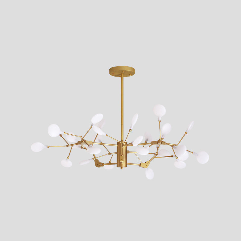 Branch-Like Wireframe Chandelier Minimalist Metal Gold Suspension Pendant Light for Living Room Clearhalo 'Ceiling Lights' 'Chandeliers' 'Glass shade' 'Glass' 'Modern Chandeliers' 'Modern' Lighting' 2026260