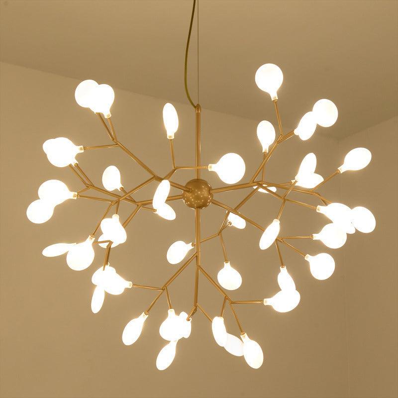 Acrylic Firefly Suspension Lighting Modern Style LED Chandelier Lamp in Gold for Kitchen Clearhalo 'Ceiling Lights' 'Chandeliers' 'Modern Chandeliers' 'Modern' Lighting' 2026304