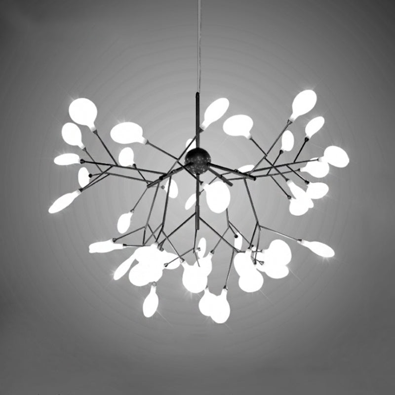 LED Branch Acrylic Chandelier Light Fixture Contemporary Pendant Lighting for Living Room 45.0 Negro Clearhalo 'Iluminación' 'Lámparas de Araña' 'Lámparas de Techo' 'Modern Chandeliers' 'Modern' Hogar' 2026350