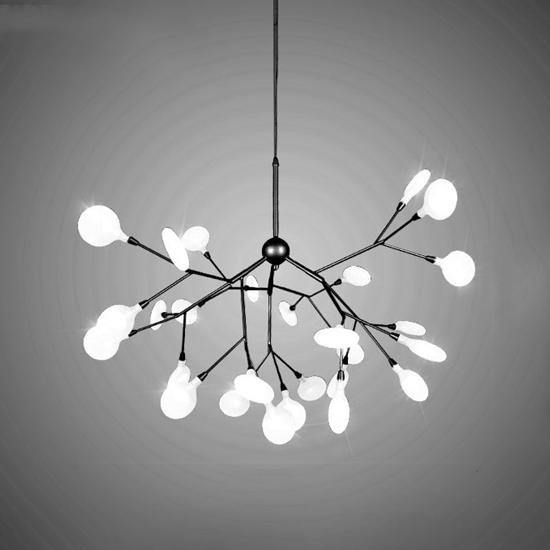 LED Branch Acrylic Chandelier Light Fixture Contemporary Pendant Lighting for Living Room 27.0 Negro Clearhalo 'Iluminación' 'Lámparas de Araña' 'Lámparas de Techo' 'Modern Chandeliers' 'Modern' Hogar' 2026352